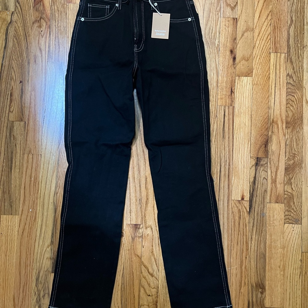 NWT Reformation Sierra High Rise Black Denim Jeans - size 29